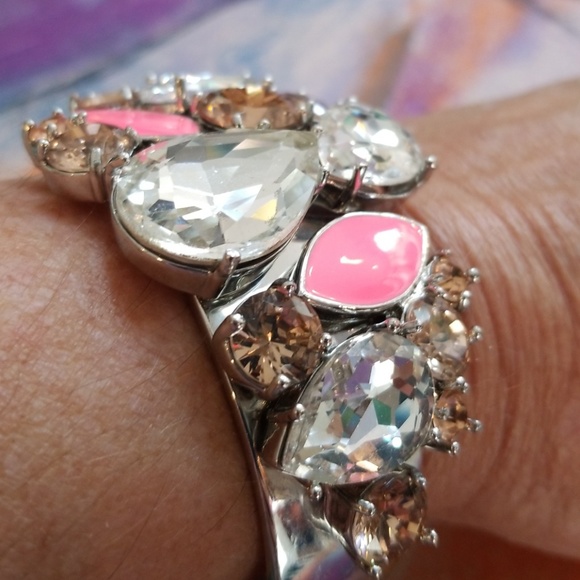 Kate Spade Silver and Pink Crystal Bracelet - Picture 2 of 5